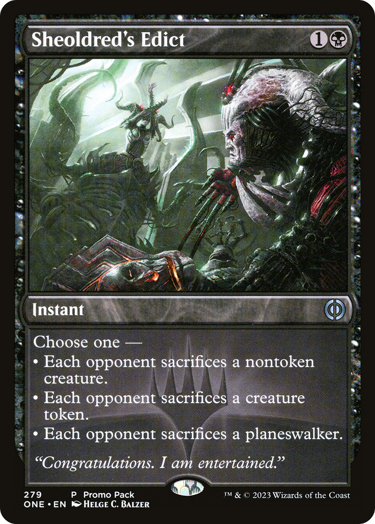 Sheoldred's Edict (PPONE-279) - Phyrexia: All Will Be One Foil