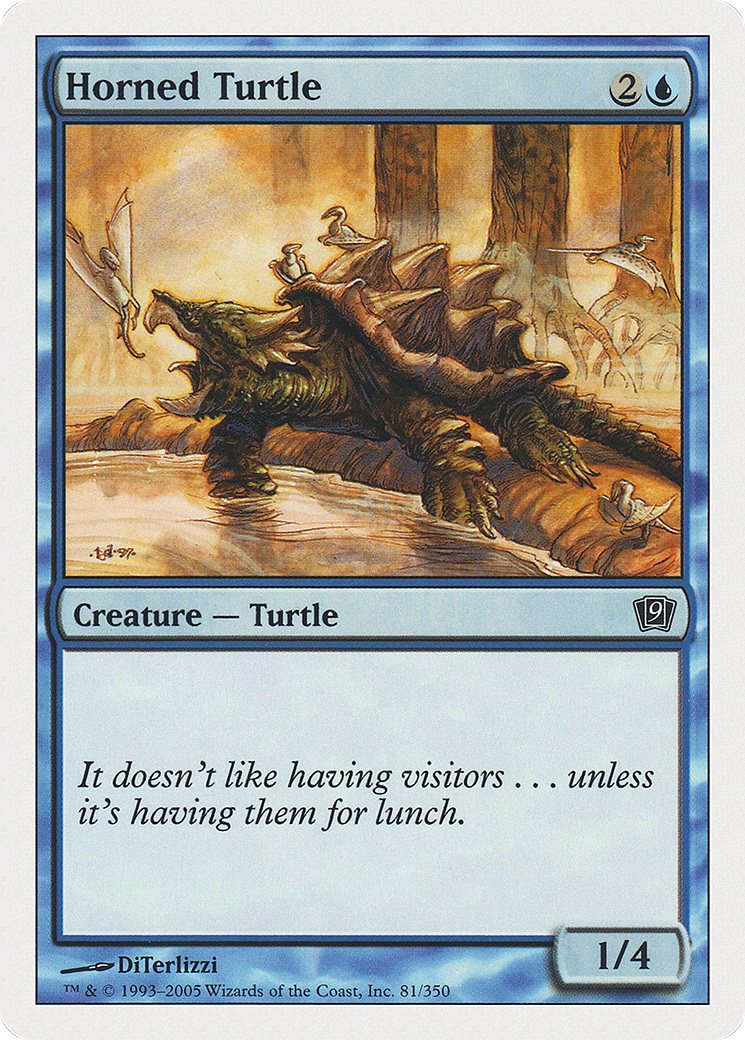 Horned Turtle (9ED-081) - Ninth Edition