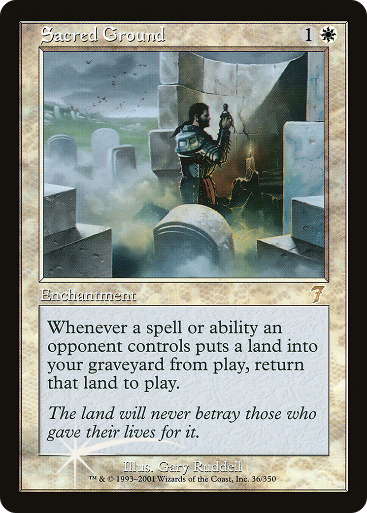 Sacred Ground (7ED-36★) - Seventh Edition Foil