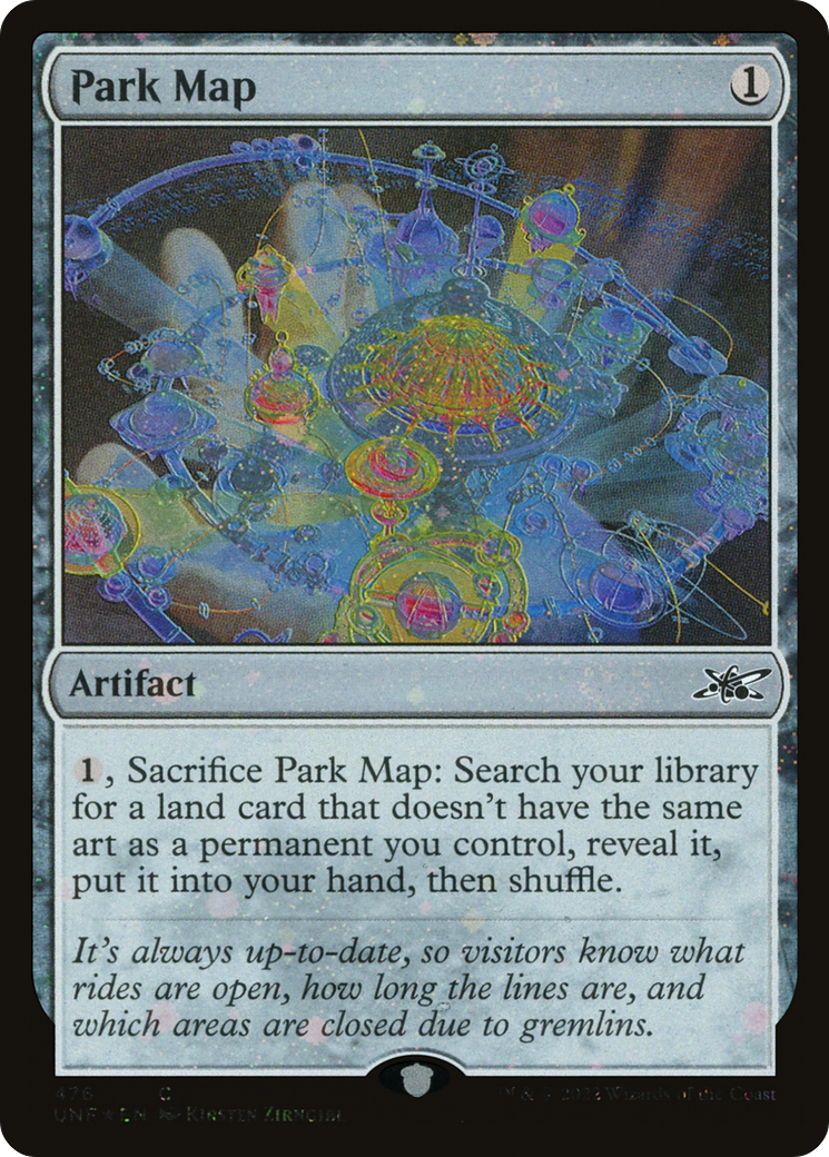 Park Map (Galaxy Foil) (UNF-476) - Unfinity Foil