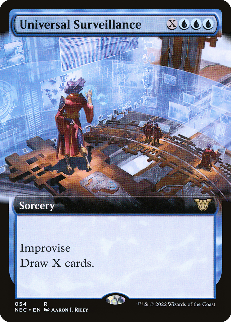 Universal Surveillance (Extended Art) (NEC-054) - Neon Dynasty Commander: (Extended Art)