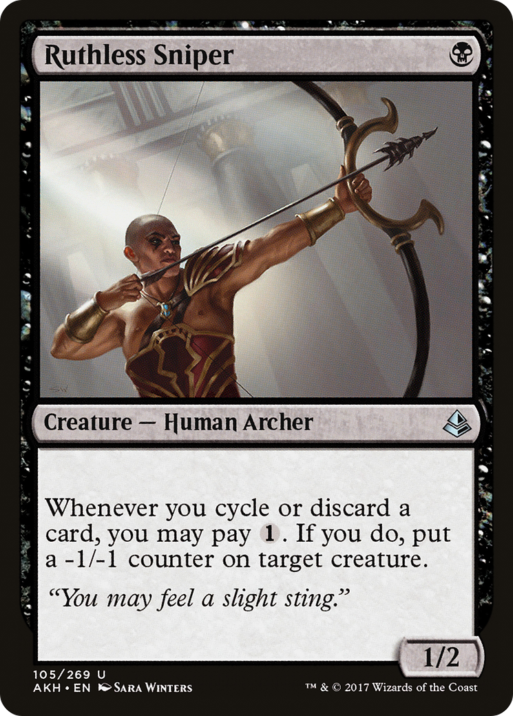 Tireur d'élite impitoyable (AKH-105) - Amonkhet Foil 