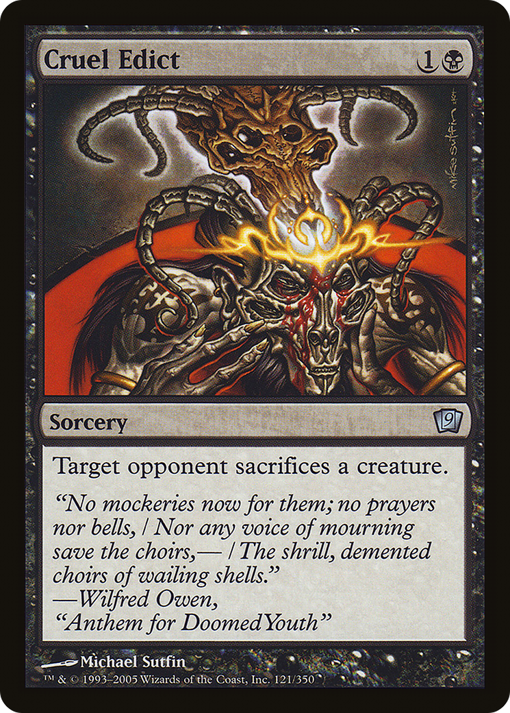 Cruel Edict (9ED-121★) - Ninth Edition Foil
