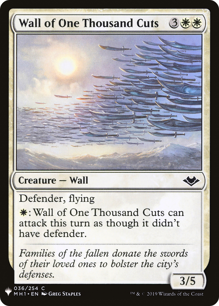 Wall of One Thousand Cuts (LIST-MH1-36) - The List