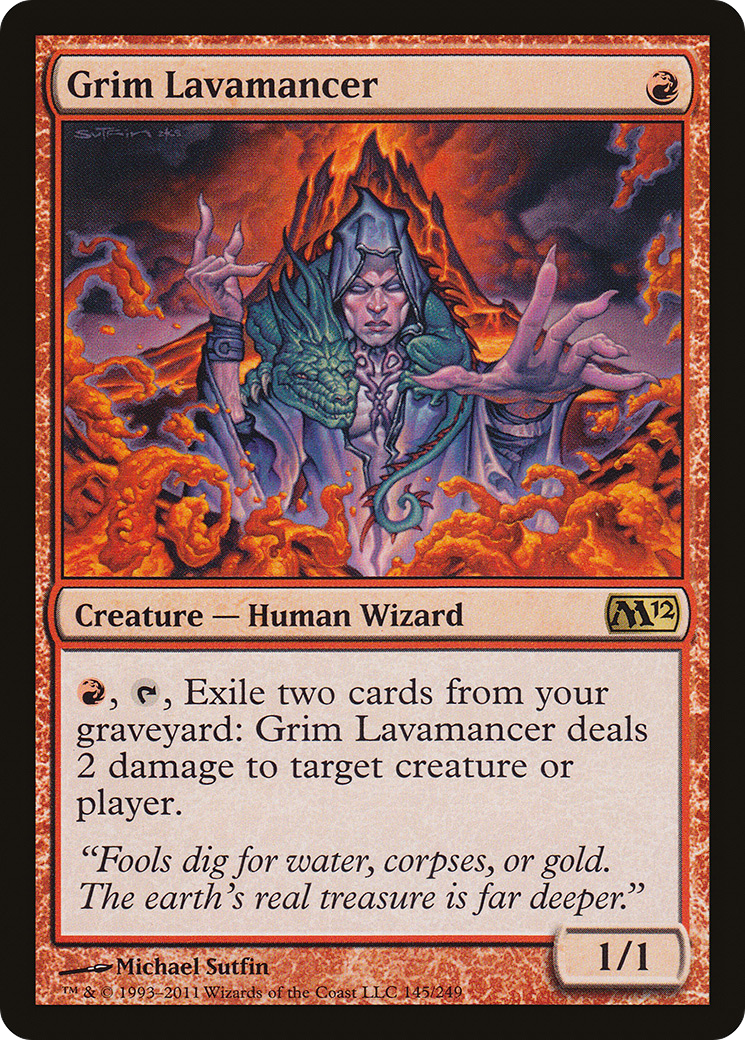 Grim Lavamancer (M12-145) - Magic 2012 Foil