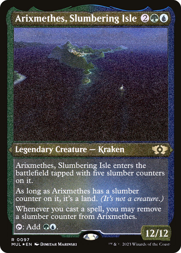 Arixméthès, l'Île endormie (MUL-097) - Feuille gravée Multiverse Legends