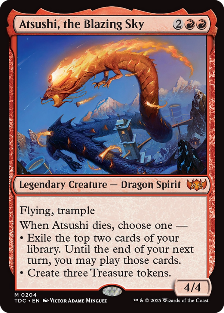 Atsushi, le Ciel Flamboyant (TDC-204) - Commandant : Tarkir : Tempête de Dragons 