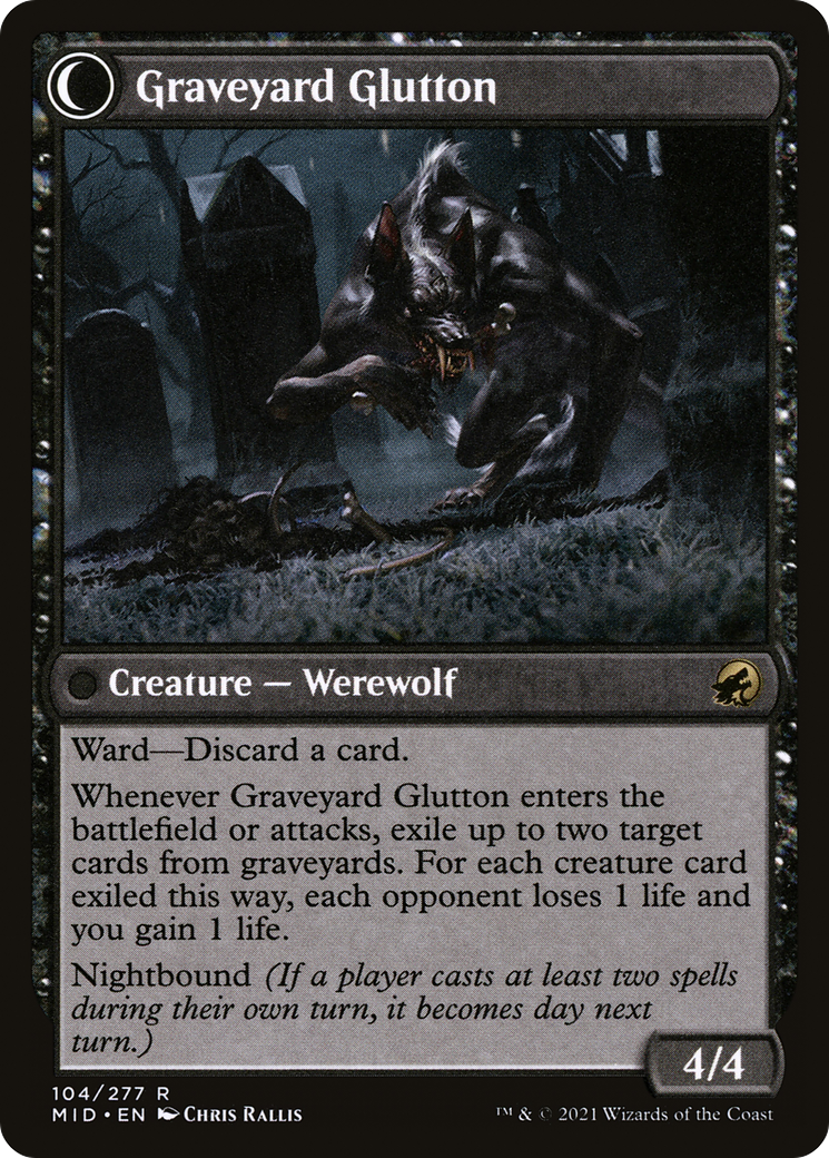 Graveyard Trespasser (MID-104) - Innistrad: Midnight Hunt: (Double Faced Transform)