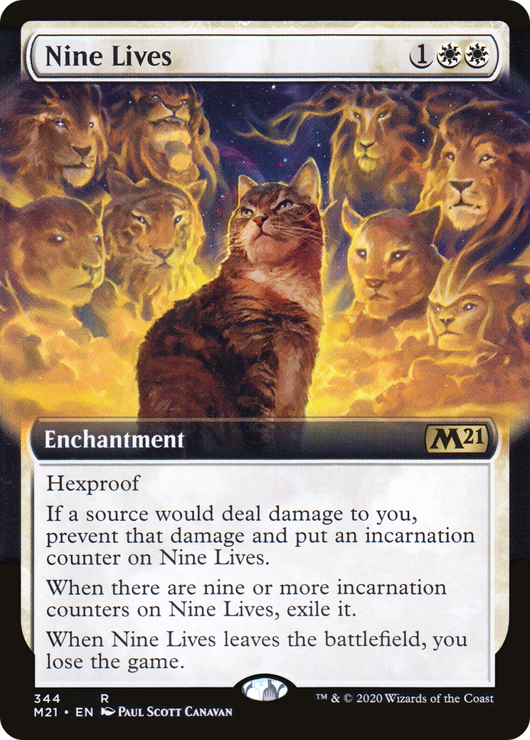 Nine Lives (Extended Art) (M21-344) - Core Set 2021: (Extended Art)