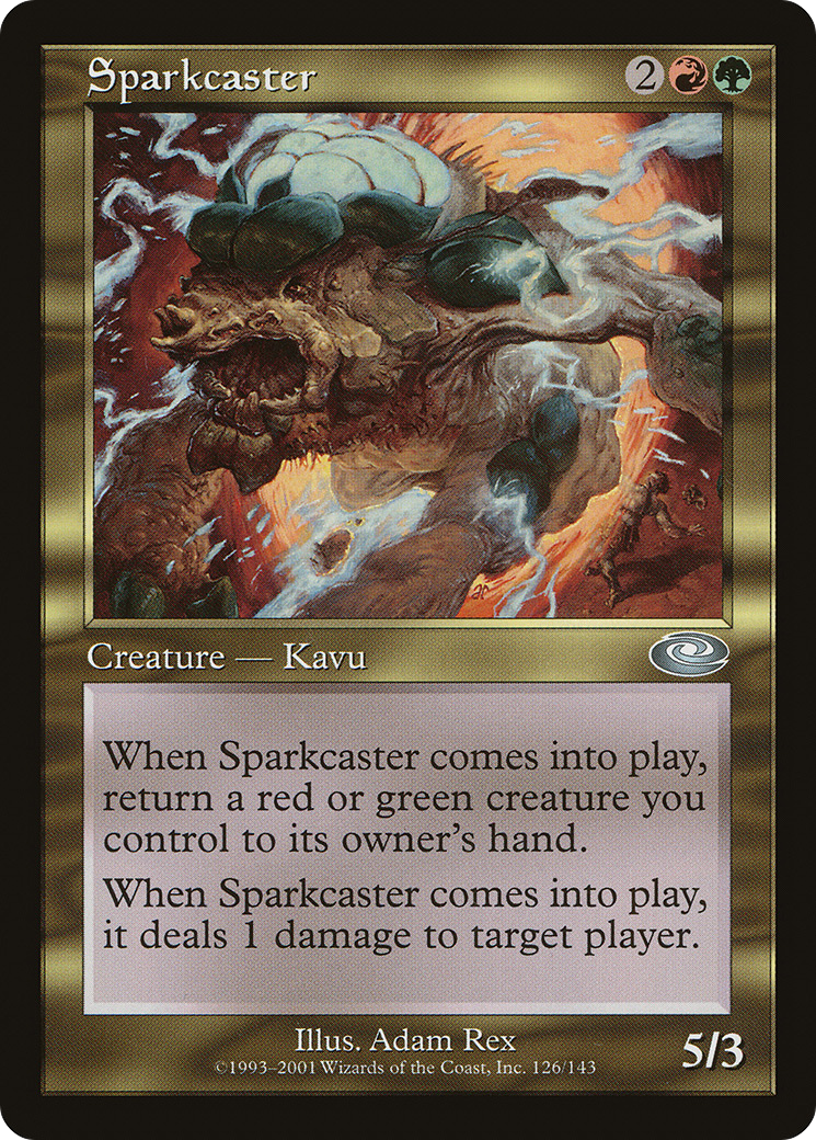 Sparkcaster (PLS-126) - Feuille de changement de plan 