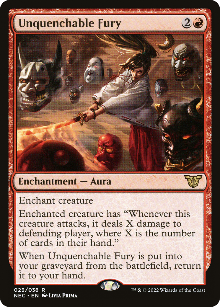 Unquenchable Fury (NEC-023) - Neon Dynasty Commander