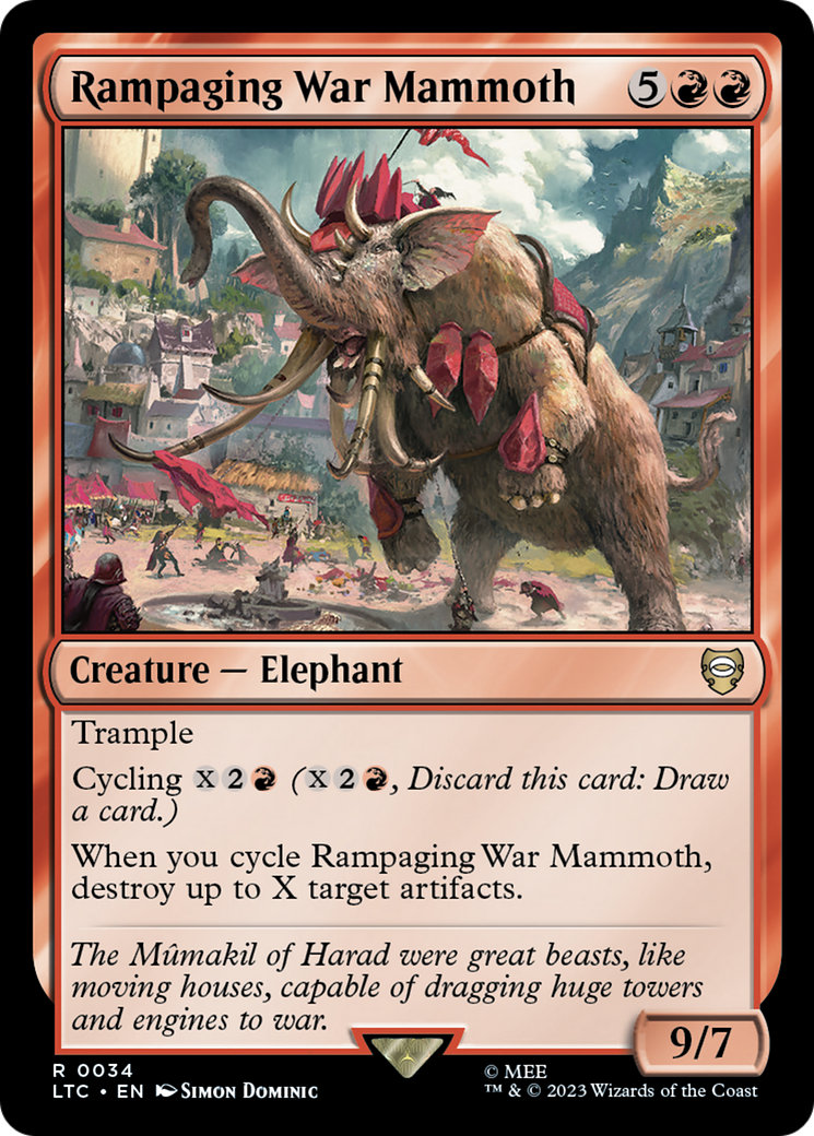 Rampaging War Mammoth (LTC-034) - Tales of Middle-earth Commander