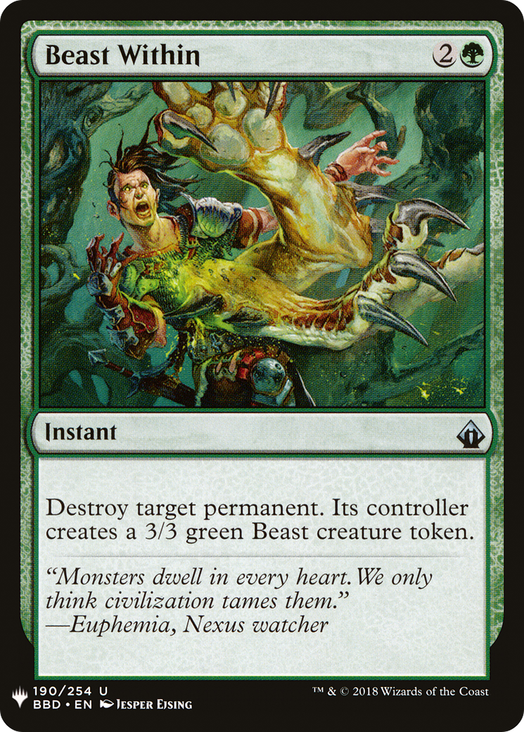 Beast Within (BBD) (LIST-190) - The List