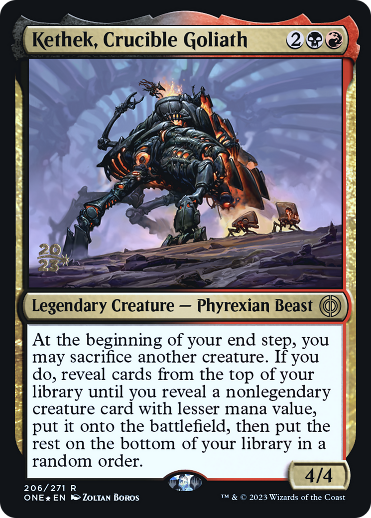 Kethek, Crucible Goliath (PONE-206S) - Phyrexia : All Will Be One Promos Foil