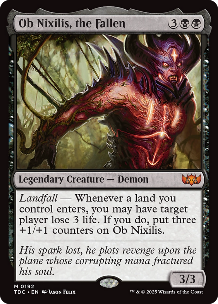 Ob Nixilis, le Déchu (TDC-192) - Commandant : Tarkir : Dragonstorm 