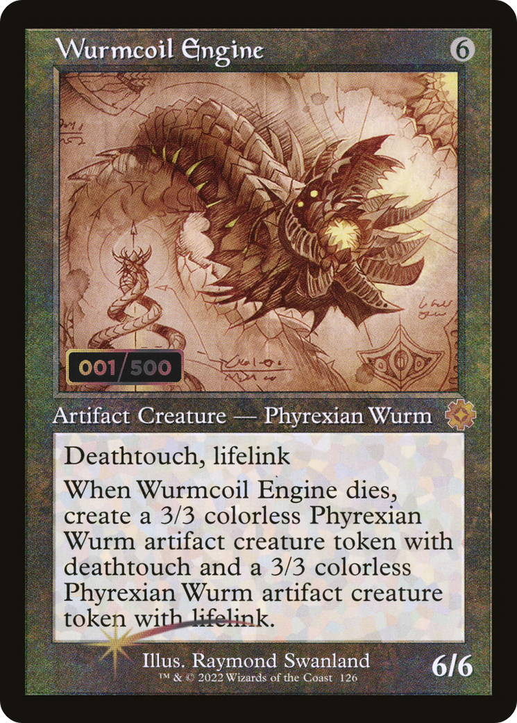 Wurmcoil Engine (Schematic) (Serial Numbered) (BRR-126) - The Brothers' War Retro Artifacts Foil