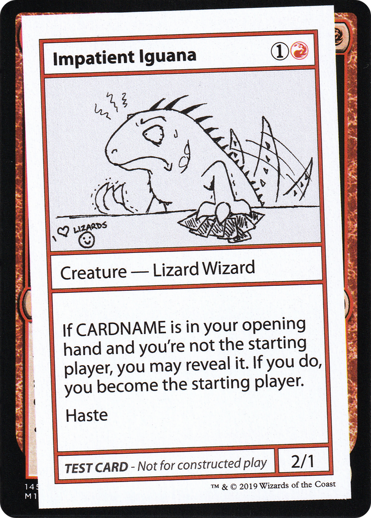 Impatient Iguana (No PW Symbol) (CMB1-055) - Mystery Booster Playtest Cards 2021