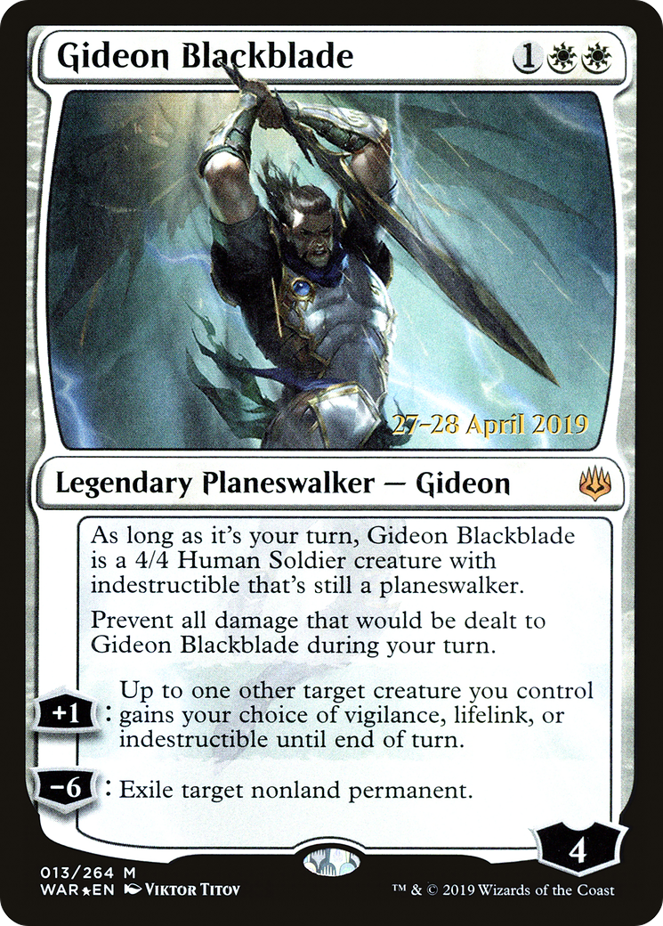 Gideon Blackblade (PRE-013) - War of the Spark Promos Foil