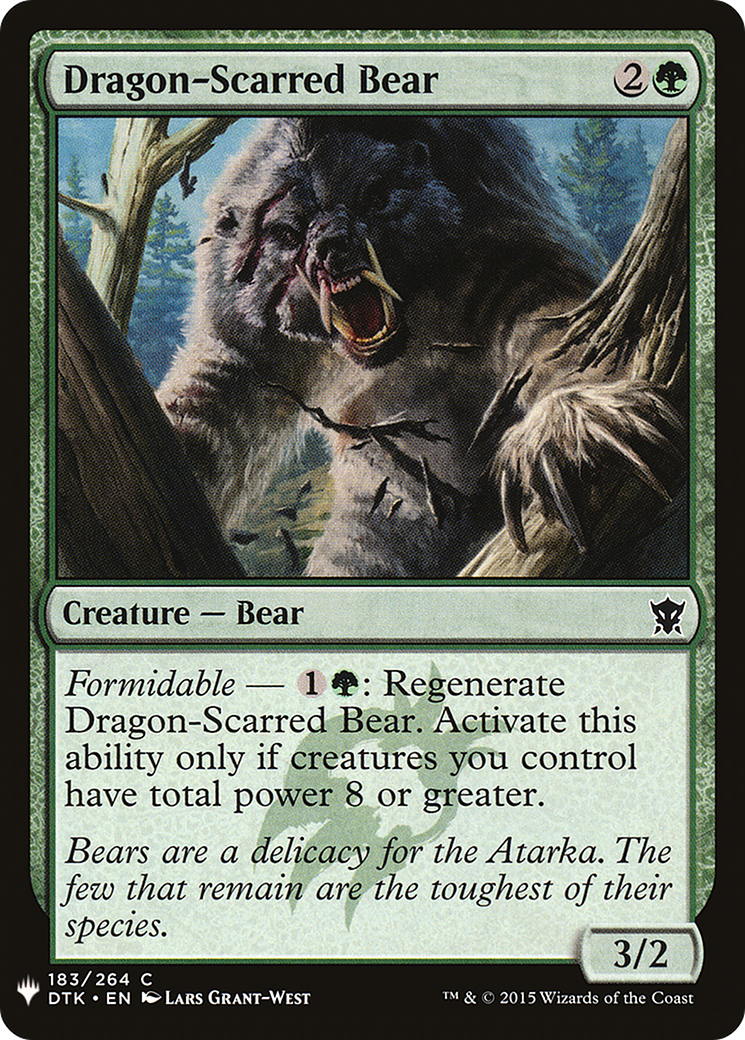 Dragon-Scarred Bear (LIST-183) - The List