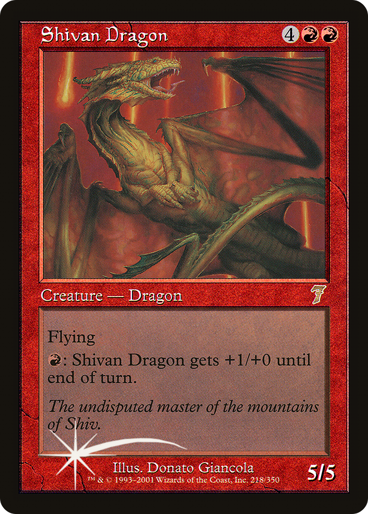 Shivan Dragon (7ED-218★) - Seventh Edition Foil