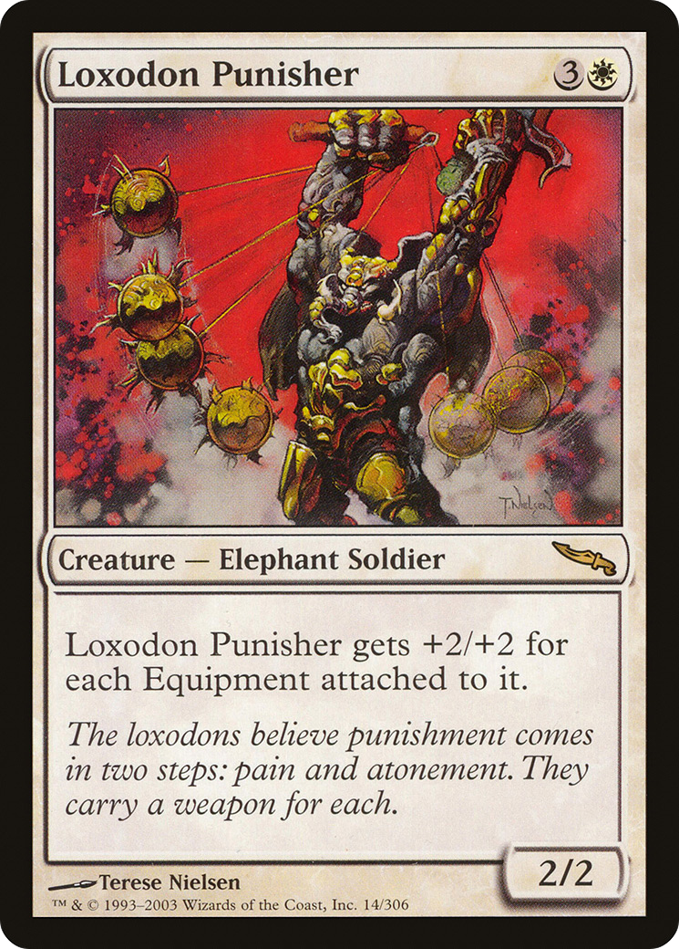 Loxodon Punisher (MRD-014) - Mirrodin Foil 