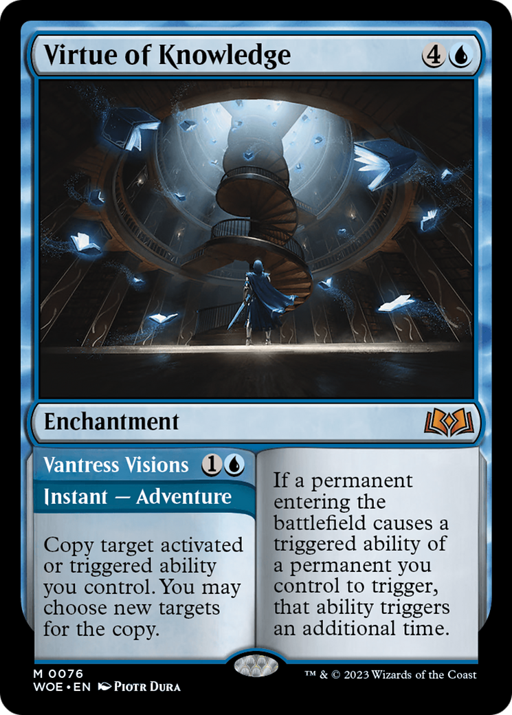 Vertu de la connaissance // Visions de Vantress (WOE-076) - Feuille Wilds of Eldraine 