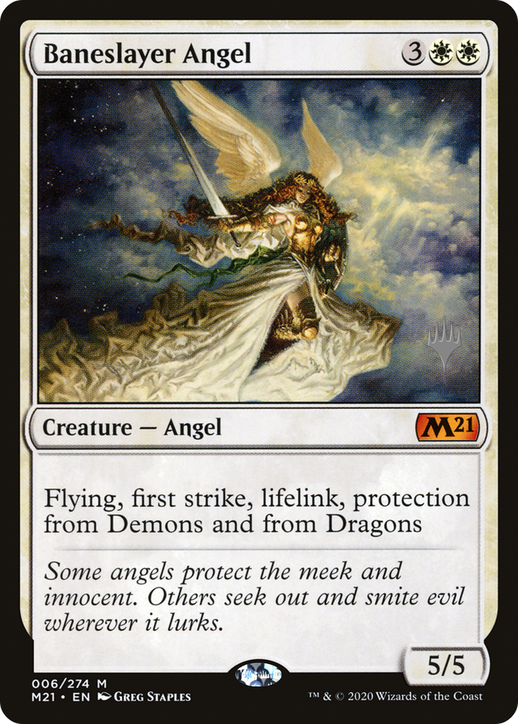 Baneslayer Angel (PPM21-06P) - Core Set 2021 Promos Foil