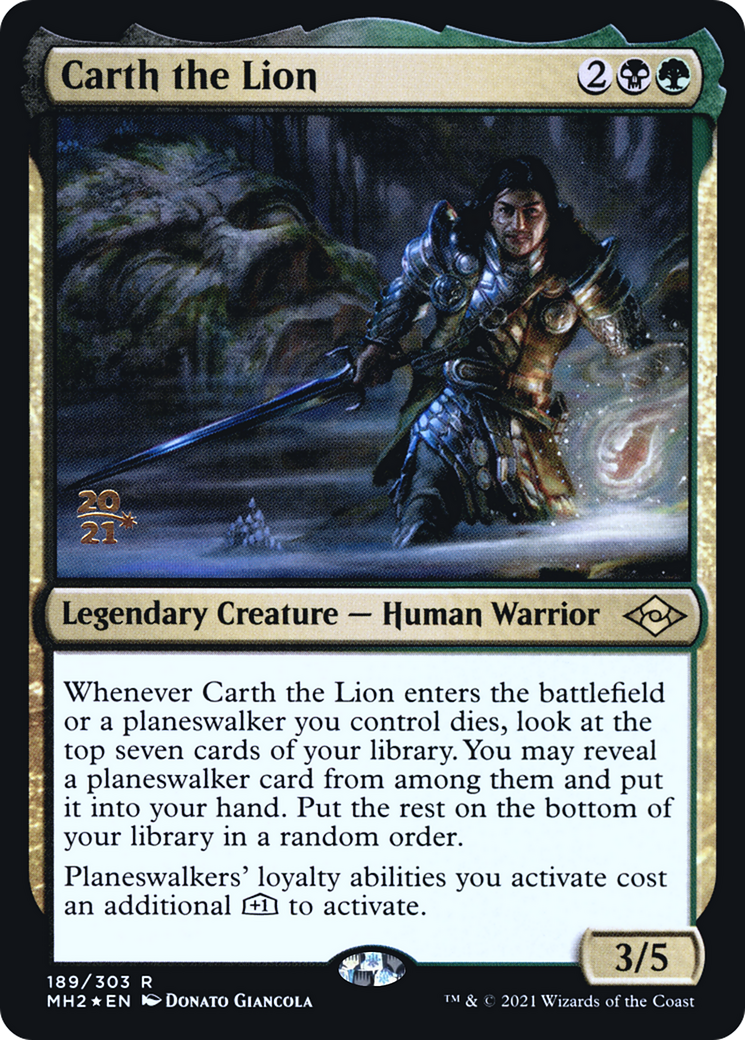 Carth the Lion (PRE-189) - Modern Horizons 2 Promos Foil
