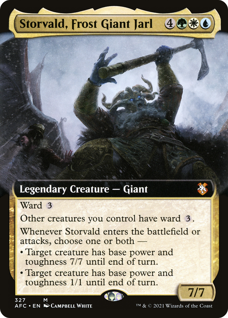 Storvald, Frost Giant Jarl (Extended Art) (AFC-327) - Forgotten Realms Commander: (Extended Art)
