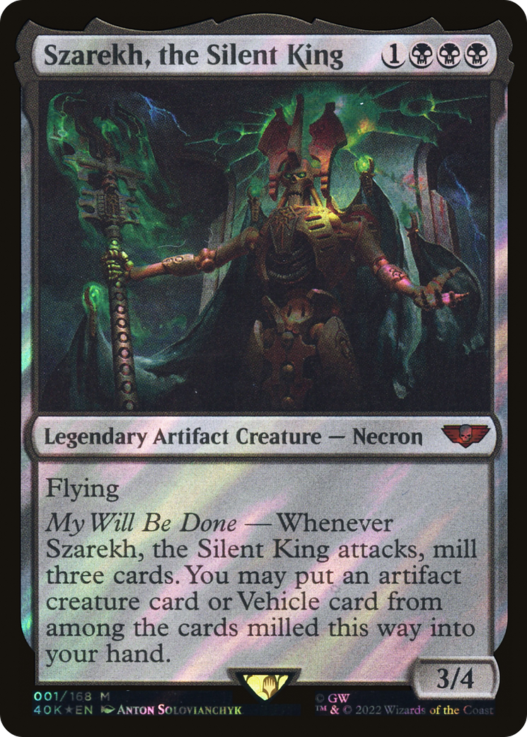 Szarekh, le Roi Silencieux (40K-001) - Commander Foil pour Warhammer 40,000