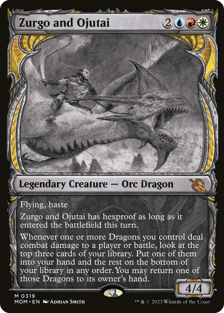 Zurgo and Ojutai (Showcase) (MOM-319) - March of the Machine: (Showcase) Foil