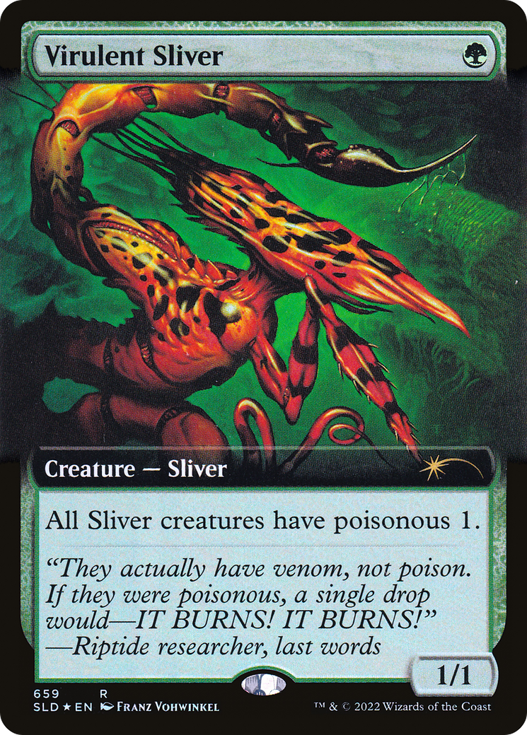 Virulent Sliver (SLD-659) - Secret Lair Drop : (Extended Art) Foil