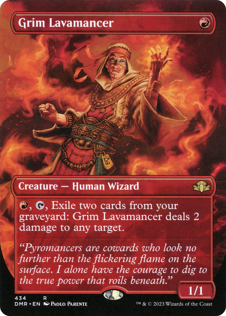 Grim Lavamancer (Borderless) (DMR-434) - Dominaria Remastered (Borderless)