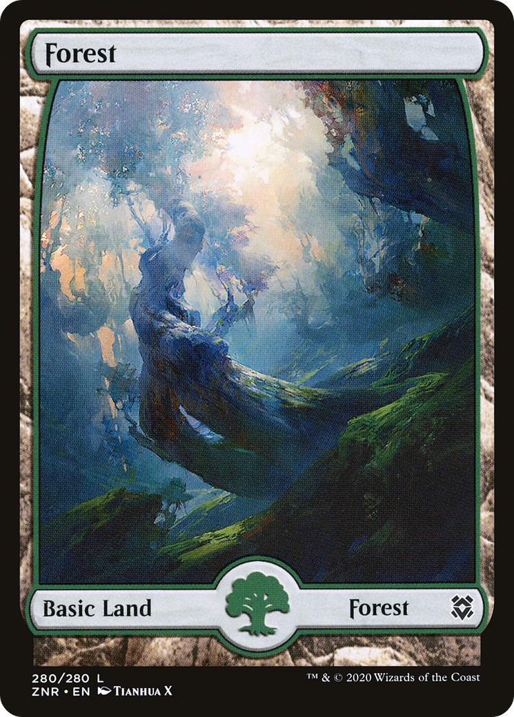 Forest (280) - Full Art (ZNR-280) - Zendikar Rising: (Full Art) Foil