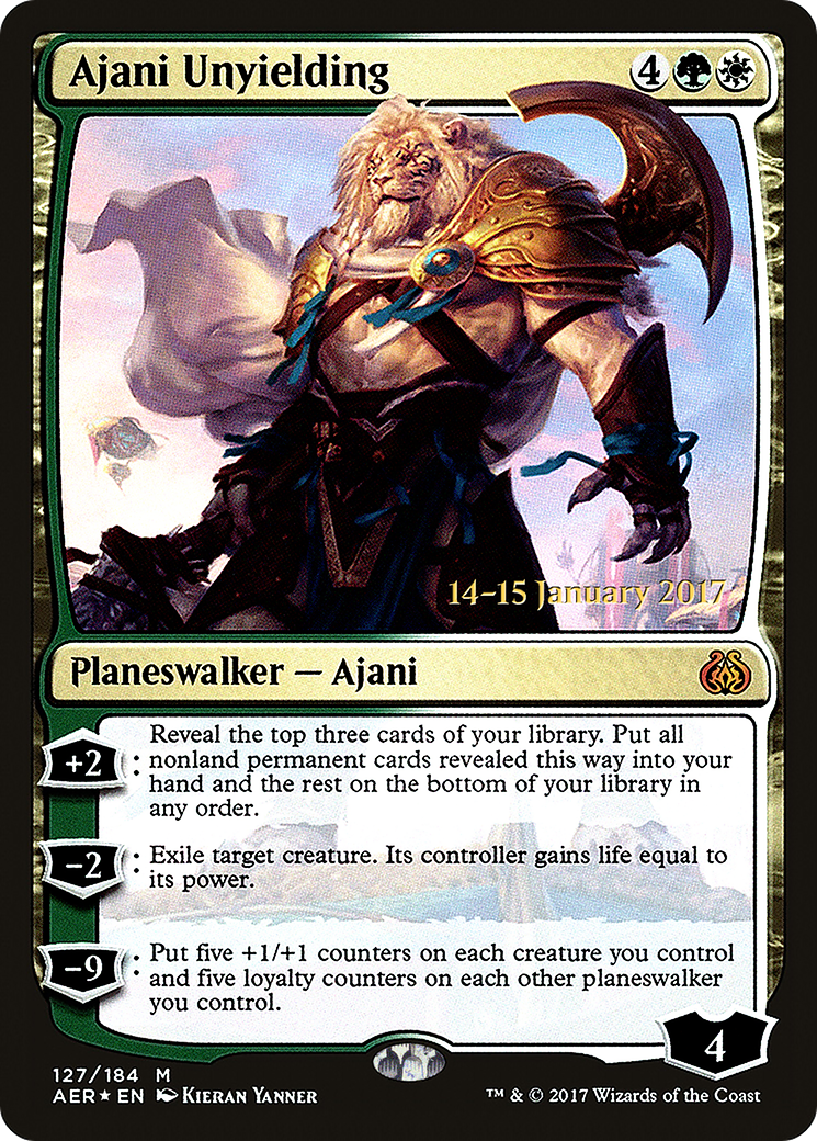 Ajani Unyielding (PAER-127S) - Promotions Aether Revolt