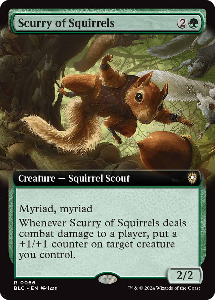 Scurry of Squirrels (BLC-066) - Bloomburrow Commander: (Extended Art)
