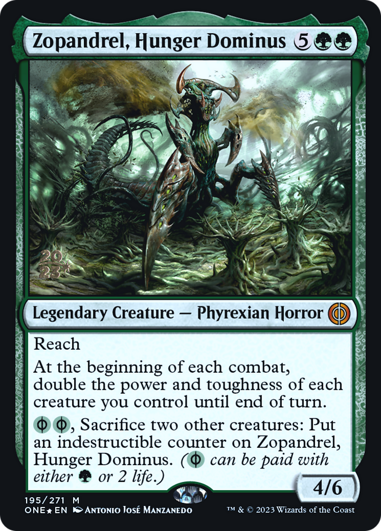 Zopandrel, Hunger Dominus (PONE-195S) - Phyrexia : All Will Be One (promotions)