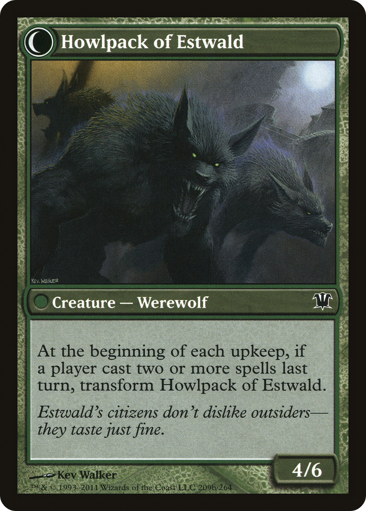 Villagers of Estwald // Howlpack of Estwald (ISD-209) - Innistrad: (Double Faced Transform) Foil