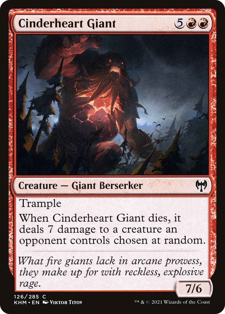 Géant de Cinderheart (KHM-126) - Feuille de Kaldheim 
