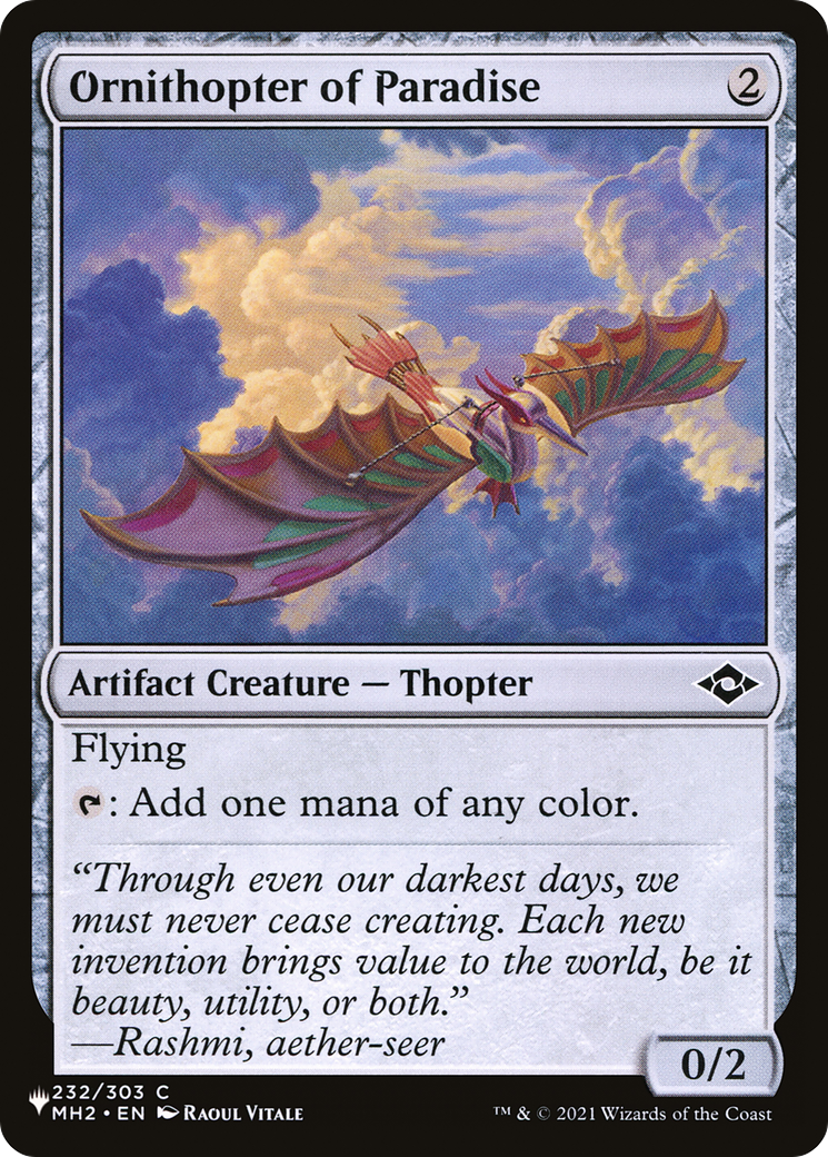 Ornithopter of Paradise (LIST-MH2-232) - The List