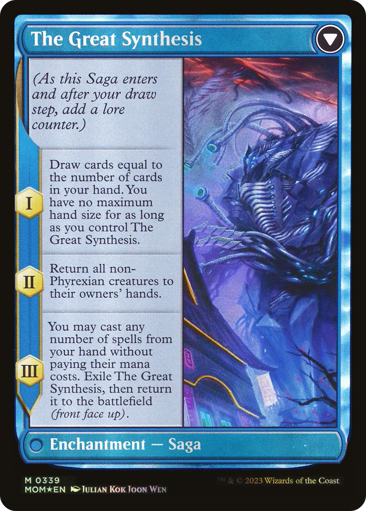 Jin-Gitaxias (Serial Numbered) (MOM-339) - March of the Machine (Borderless) Foil