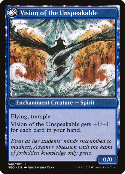 Voici l'indicible // Vision de l'indicible (NEO-048) - Kamigawa : Neon Dynasty : (fandfc) Foil 
