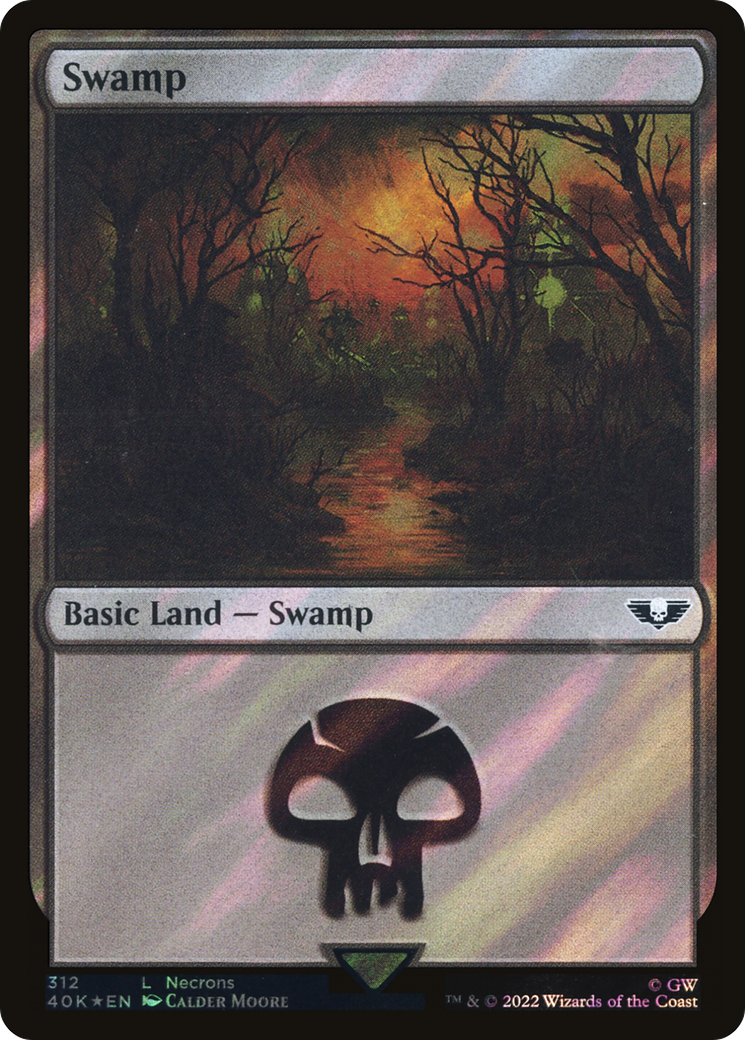 Swamp (312) (Surge Foil) (40K-312) - Warhammer 40,000 Commander Foil
