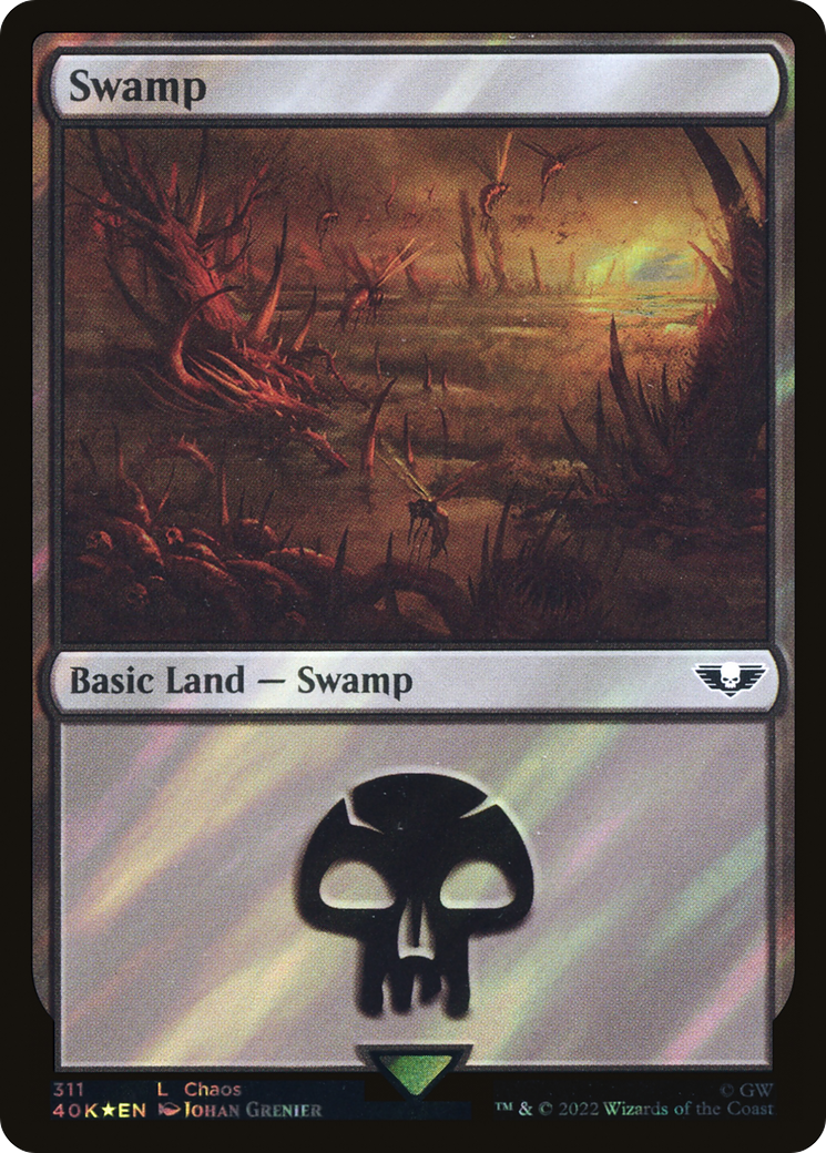 Swamp (311) (Surge Foil) (40K-311) - Warhammer 40,000 Commander Foil