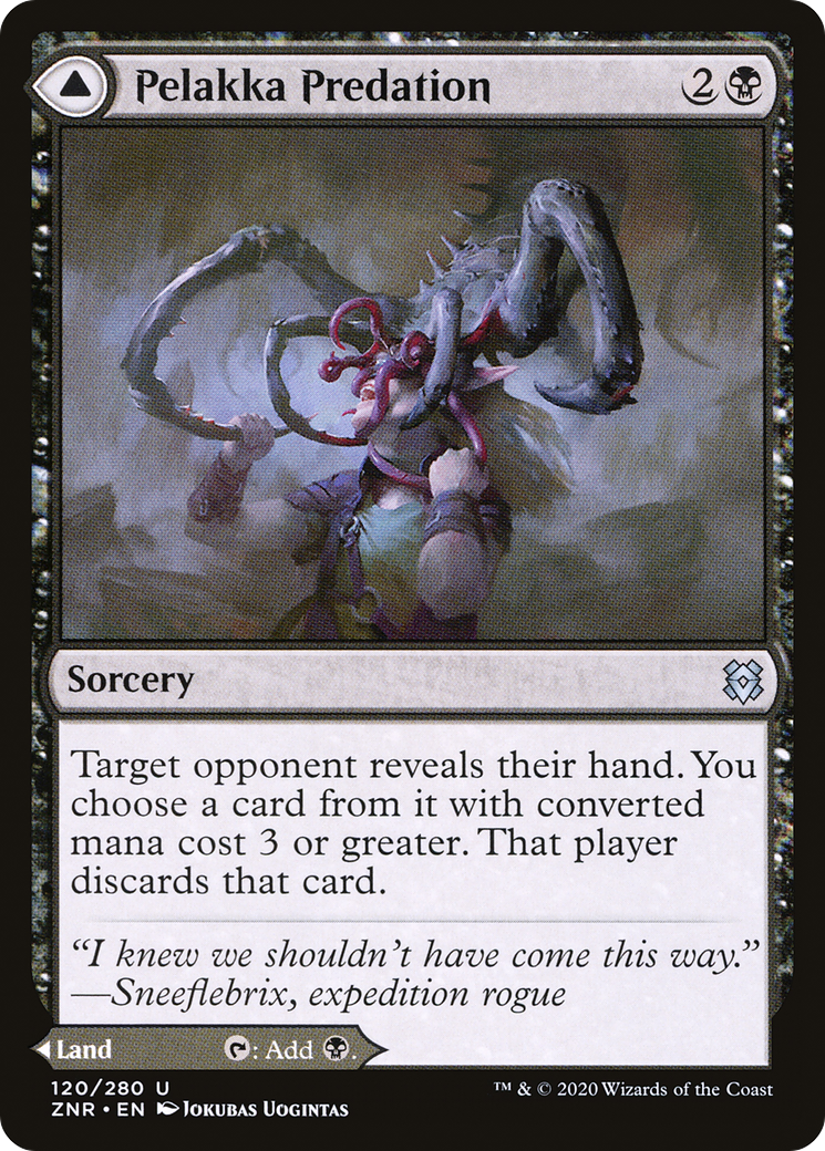 Prédation de Pelakka // Grottes de Pelakka (ZNR-120) - Zendikar Rising Foil 