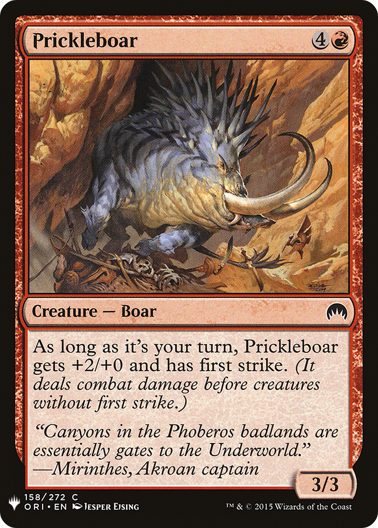Prickleboar (LIST-ORI-158) - The List