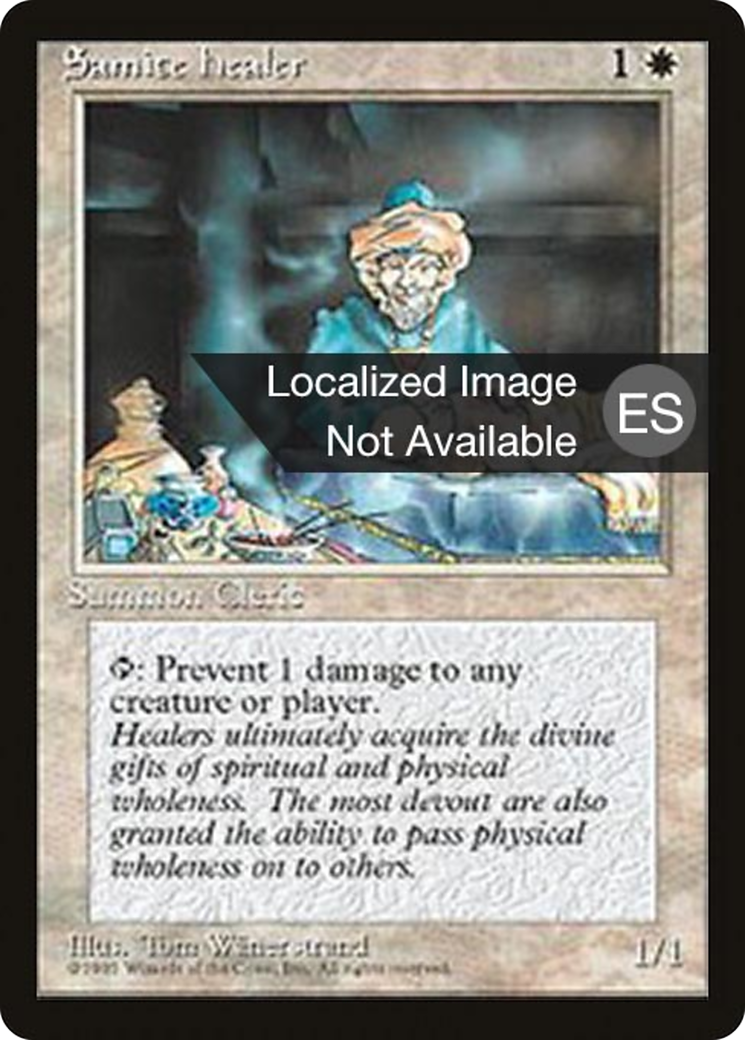 Samite Healer (4BB-) - Fourth Edition Foreign Black Border