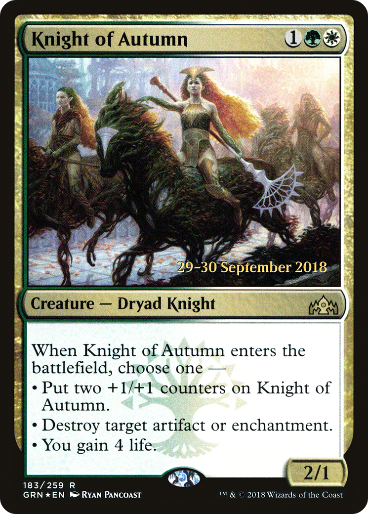 Chevalier d'Automne (PGRN-183S) - Cartes promotionnelles Guilds of Ravnica