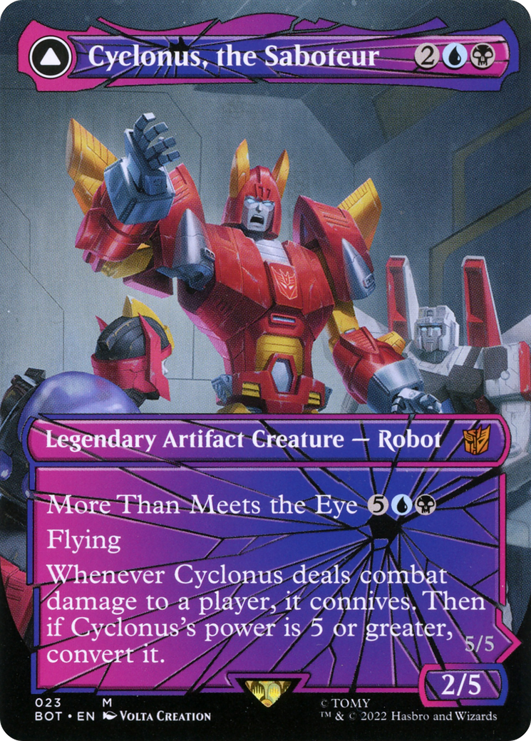 Cyclonus, le Saboteur // Cyclonus, Combattant Cybertronien (BOT-023) - Transformers : (convertdfc, shatteredglass) (Borderless) 