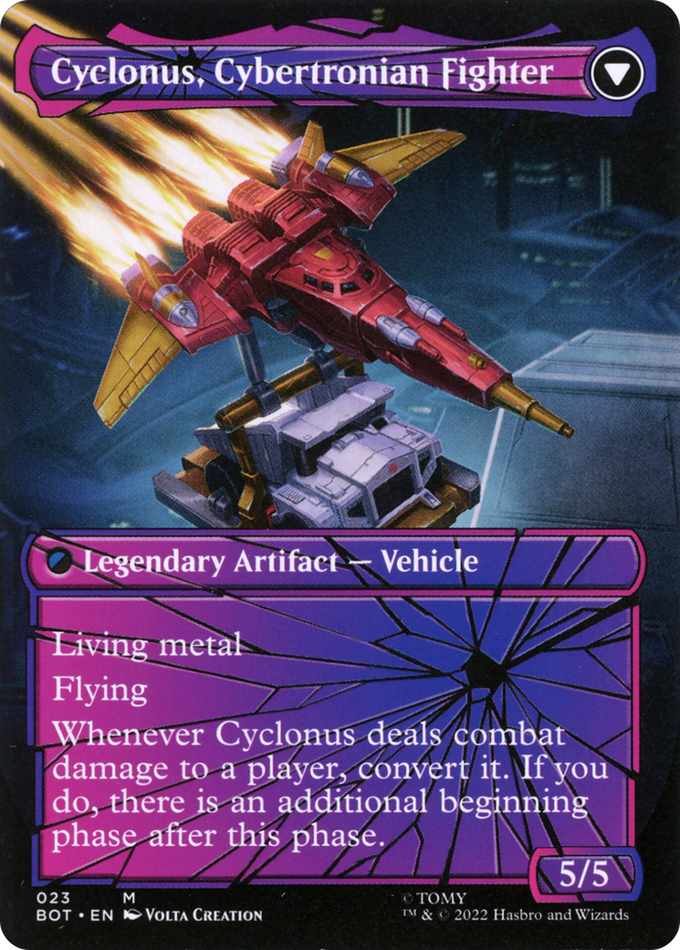 Cyclonus, le Saboteur // Cyclonus, Combattant Cybertronien (BOT-023) - Transformers : (convertdfc, shatteredglass) (Borderless) Foil 